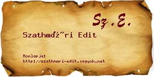 Szathmári Edit névjegykártya